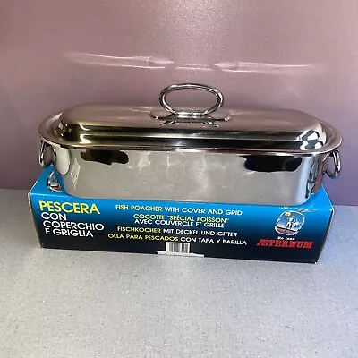 Re Inox Aeternum Stainless Steel  Fish Poacher/Steamer With Cover & Grid • $49