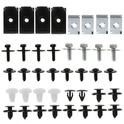 Car Retainer Clips Auto Fasteners Push Trim Clips Screws Rivet Bumper Kit 40Pcs • $17