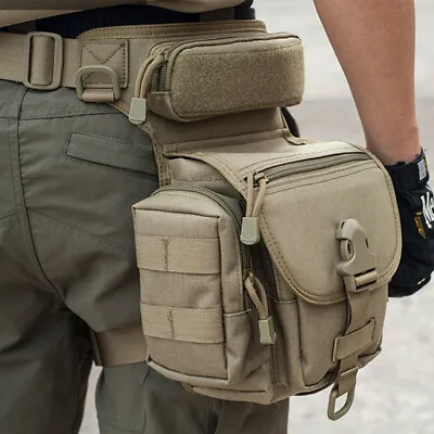 Tactical Molle Drop Leg Bag Waterproof Men Military Waist • $21