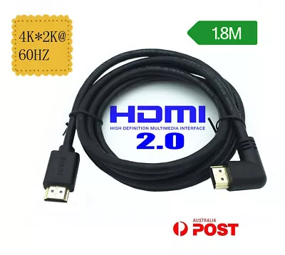 $10.50 • Buy HDMI Cable V2.0 UltraHD 4K*2K@60Hz 2160p Up Down Left Right 90° Plug Wire Lead