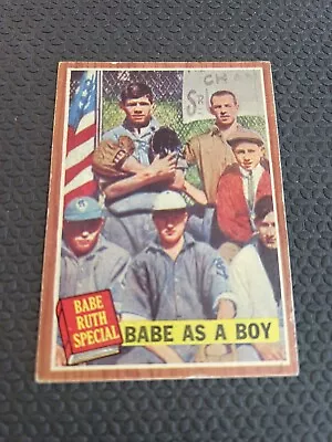 1962 TOPPS #135 BABE AS A BOY IN EX CONDITION - NEW YORK YANKEES Great Centering • $14.95