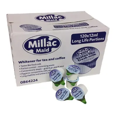 Milk Portions Millac Maid 120 Per Box • £12.50