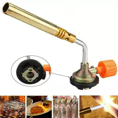 £5.99 • Buy Flamethrower Burner Butane Gas Blow Camping Welding Torch Hand Ignition BBQ Tool