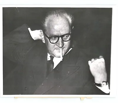 SOCIALIST French Premier GUY MOLLET Candid PARIS Vintage 1957 Press Photo • $35