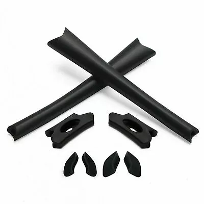 Black Ear Socks & Nose Pieces Replacement Rubber Kits For-Oakley Flak Jacket XLJ • $11.99