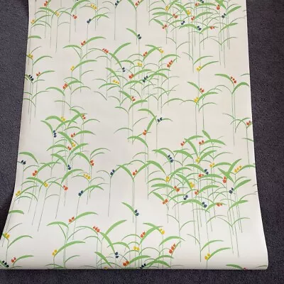 £9.82 • Buy Vintage 1960s 70s Wallpaper PART Roll KITCHEN PRINT VINYL