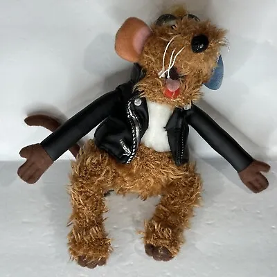 The Muppets 25th Anniversary 8  Rizzo The Rat Biker Plush W/ Tag Nanco • $80