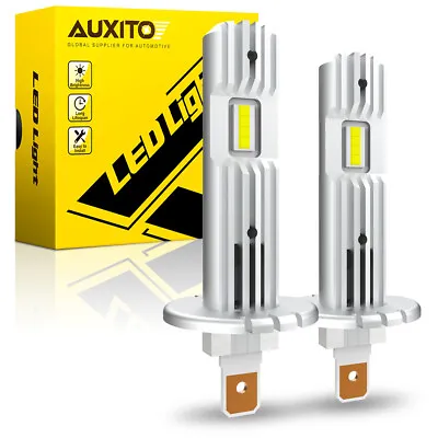 2X AUXITO H1 LED Headlight High Low Beam Bulb Kit 20000LM 6500K White ERROR FREE • $23.99