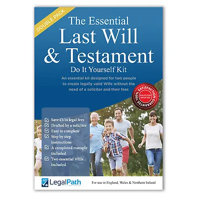£15.99 • Buy Double Essential Last Will & Testament DIY Will Kit - 2022 Version - LegalPath