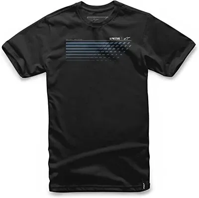 Alpinestars Fanatic Short Sleeve Tee T-Shirt Black/Blue Men's Size XLarge XL NEW • $19.99