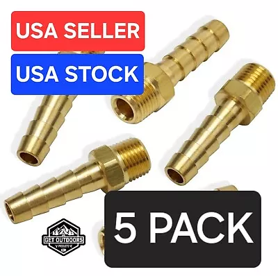 5 PACK -  1/4  Hose Barb To 1/4  NPT Male Thread Air Hose Fitting With O-Ring • $8.49