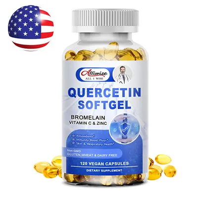 1000MG Quercetin With Bromelain & Zinc - Natural Immune Support Supplement • $13.99