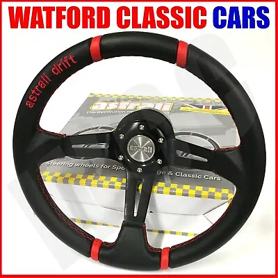 Astrali DRIFT 14  Leather Steering Wheel MG MGB GT MGB Roadster MG Midget  • $126.23