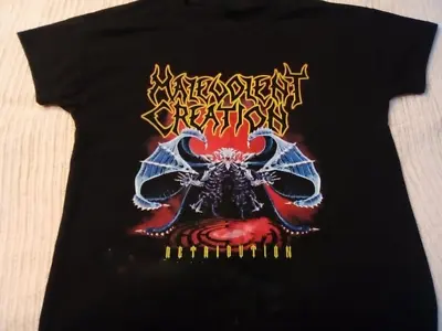 MALEVOLENT CREATION RETRIBUTION T-Shirt Short Sleeve Cotton Black • $21.50