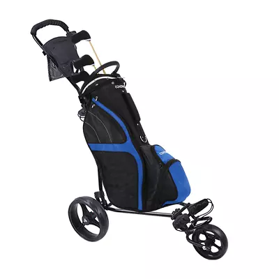 AU Folding Golf Buggy Cart Push Pull Foldable 3 Wheels Trolley Golfing Equipment • $142.99