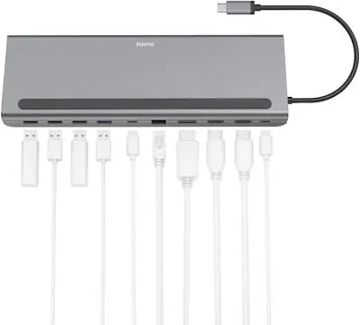 Hama Thunderbolt 4 Dock For Apple MacBook/iMac/iPad - Aluminium • £124.99