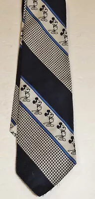 Vintage Cervantes Micky Mouse Tie  W Navy Stripes • $8