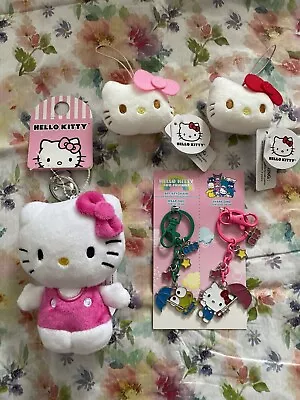 New Sanrio Hello Kitty Plush Keychains & Phone Strap Bundle Set Of 4 • $35