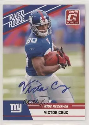 2010 Donruss Rated Rookie Box Set Auto Victor Cruz #100 Rookie Auto RC • $52.23