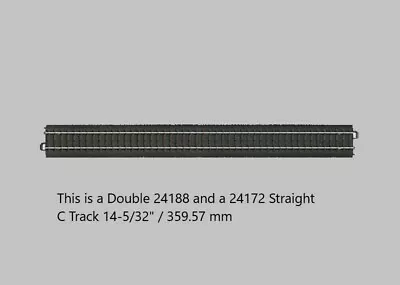 Marklin Double -24172/ 24188 HO-C STRAIGHT TRACK -14-5/32  /359.6 Mm - 1 Pieces • $5.95