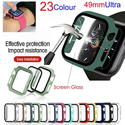£67.19 • Buy For Apple Watch Series 8 7 6 3-5 38mm-49mm Full Cover Case /Screen Protector Lot