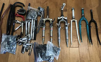 Rock Shox Hydra-AIR Suspension Forks Goose Necks Handlebars & Parts Lot As Is • $189.99