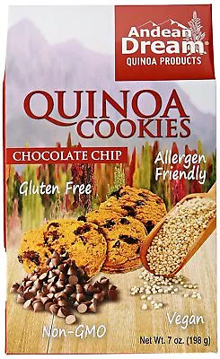 Andean Dream Chocolate Chip Quinoa Cookies Gluten Free 7 Oz • £22.70