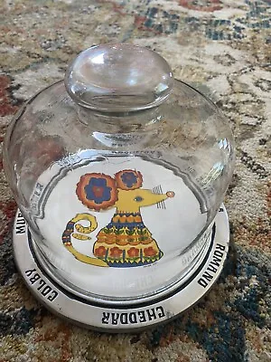 Frank Ham Vintage Cheese Dome With Colorful Mouse Canton Ohio • $23.99