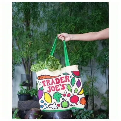 $54 • Buy Trader Joes Women Reusable Fruit Veggie Print Bag Multicolor Size Small