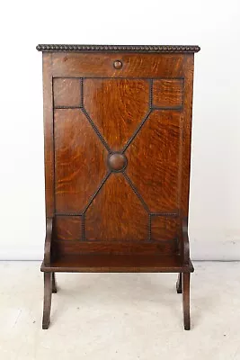 Edwardian Oak Fire Screen - Antique Firescreen Arts Crafts Fireplace Screen • £195