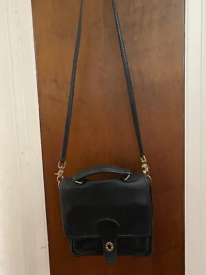 Coach Handbag Purse Bag Station Black Leather Vintage 5130 Made In USA • $64