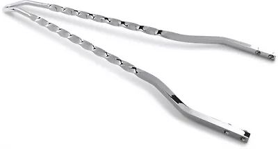 Chrome Twisted Sticks Sissy Bar - Round Bar 30  Tall 11  Wide CyV. CV8042 • $265.92