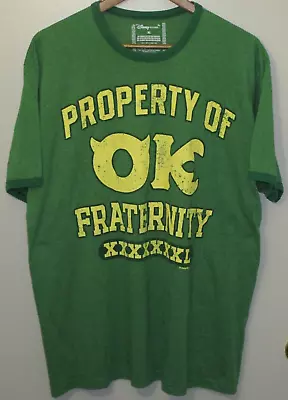 Disney Store Property Of OK Fraternity Monsters University Men's Green Shirt XL • $35.96