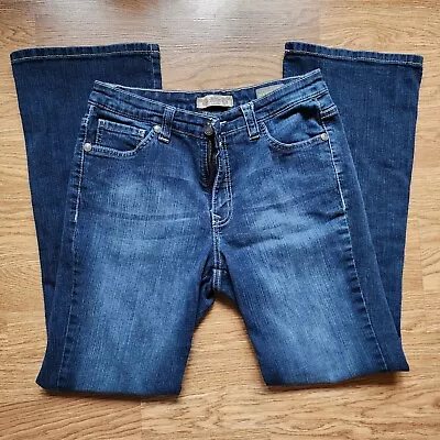 Vintage America Jeans Womens Size 6 Blue Denim Boho Bootcut Nine West 28x28 • $14.99