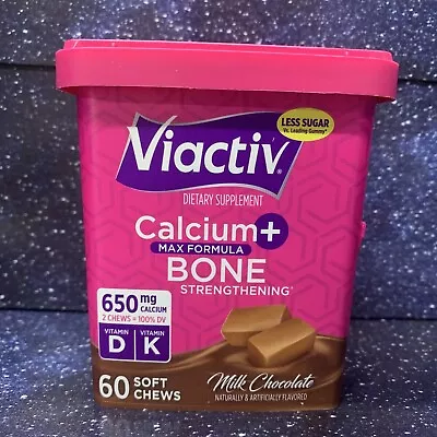 VIACTIV Calcium Chews CHOCOLATE 60ct  PHARMACY FRESH ~Exp. 09/24 • $16.88