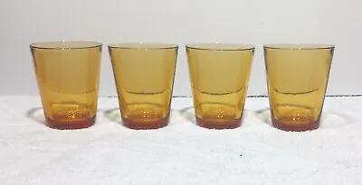 Set Of 4 Vereco Rocks Glasses / Large Shot ~ Amber • $20