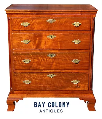 18th C Antique Chippendale Pennsylvania Cherry Bachelor Chest W/ Carved Columns • $6187.50