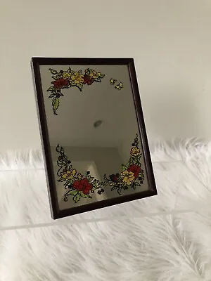 Vintage 1978 Yaps Music Box Love Story Floral Mirror Decor End Table - Works! • $18