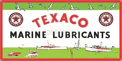 Texaco Marine Lubricants Boating Vintage Old Sign Remake Aluminum Size Options • $60.45