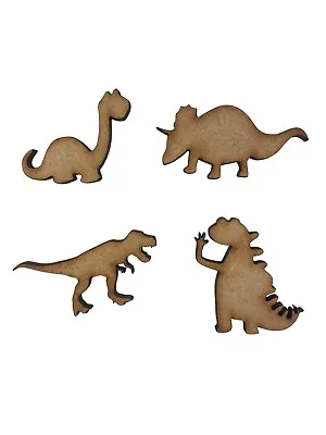 20x Assorted Dinosaurs 3cm Wood Craft Embellishments Laser Cut Shape MDF • £3.15