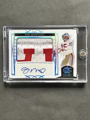 Joe Montana 2022 Leaf Trinity Jumbo Relic Auto Autograph 20/30 Jersey Letters • $149