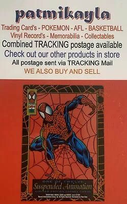 1994 Marvel Masterpieces One Of Twelve Suspended Animation Cards Spider Man Card • $25