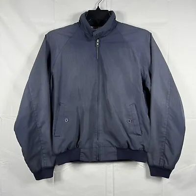 VTG Schott NYC Sportswear Harrington Jacket Men Size M Plaid Lining Navy • $14.99