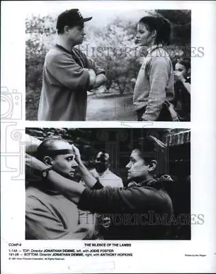 1991 Press Photo Director Jonathan Demme & Cast Of  The Silence Of The Lambs  • $19.99