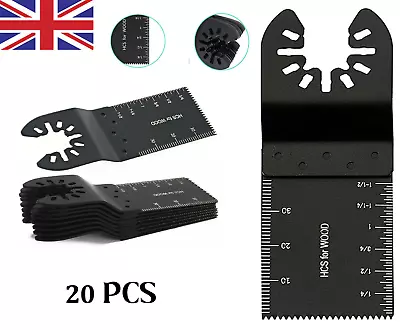 20PCS Oscillating Saw Blades Set Carbide Multi Tool Blade Wood Metal Cutter • £6.99