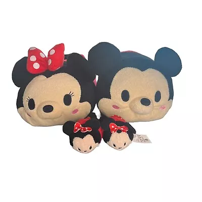 Tsum Tsum Disney Lot Mickey Minnie Mouse Set Of 4 Plush Toy 2 Small 2 Large Cute • $19.95