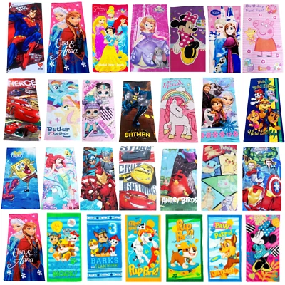 £5.67 • Buy  Towel Bath Pool Kids Beach Batman Superman Paw Patrol Frozen Elsa Minnie Mouse 