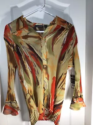 Essentials By Milano Womens Shirt Blouse XL 3530-2724 NEW TAGS • $23.95