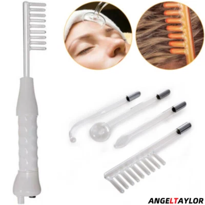 $36.03 • Buy Facial Electrode High-Frequency Wand Acne Violet Ray Skin Care Machine 4pcs NEW