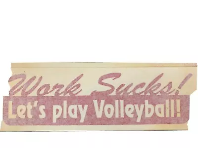 VOLLEYBALL VINYL Wall DECAL Stickers Lettering Decor Sports. Work Sucks • $0.99